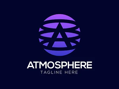 Atmosphere Logo apparel branding clever clothing cosmos creative design galaxy illustration logo sphere ui universe vector