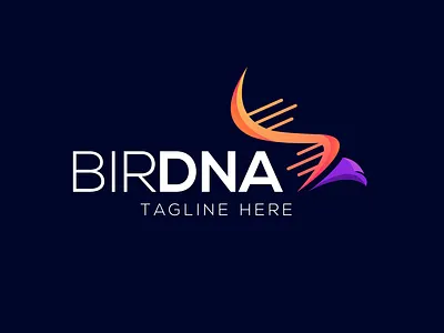 BirDNA Logo animal apparel bird branding clever clothing creative design dna eagle genetica illustration logo science ui vector wildlife