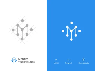 MENTES TECHNOLOGY app banner app logo brand kit crypto startup logo tech logo ui