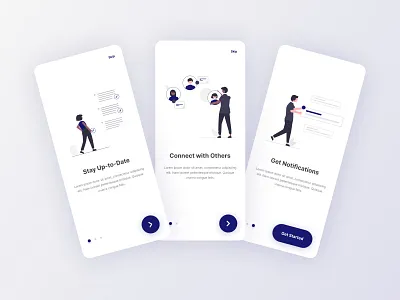 Onboarding Page UI Design app design onboarding ui ux