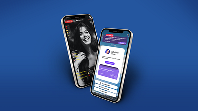Chat App blue theme chat mobile app design ui