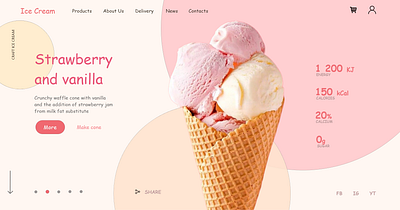 Ice Cream branding graphic design ui