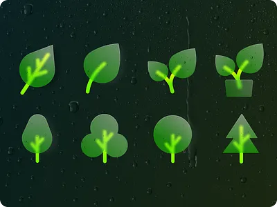 Plant Icons 3d appicons branding figmadesign graphic design icons productdesign ui uiux