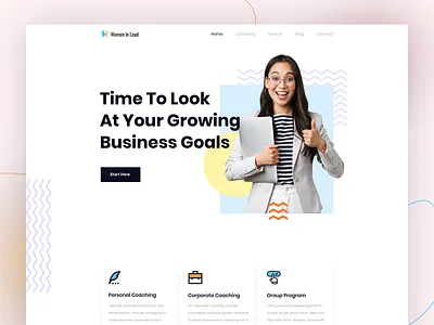 Women In Lead - Female Business Coach Template app branding business coach coaching creative entrepreneur female corporate lead logo service template ui ux women