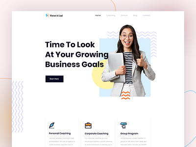 Women In Lead - Female Business Coach Template app branding business coach coaching creative entrepreneur female corporate lead logo service template ui ux women