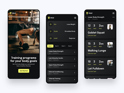 Fitness & Workout Mobile App app fitness gym healthy mobile app design mobileapp product ui workout