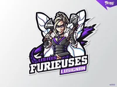 LES FEES FURIEUSES LUSIGNAN [COMMISSION WORK] branding character design esport logo mascot sport