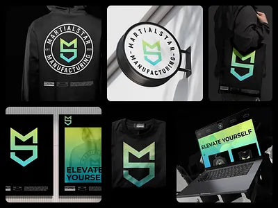 MartialStar Identity brand branding combination logo crest graphic design hoodie icon identity logo logo mark logotype minimal monogram poster symbol tote bag tshirt web website word mark