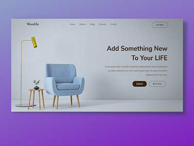 Woodily branding graphic design home ui