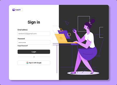 Logbit-Login Page ui