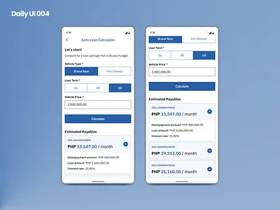 Daily UI 004 Calculator dailyui design mobile ui ux