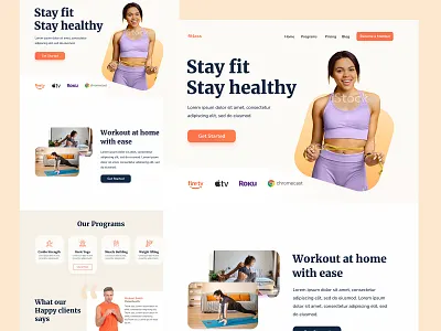 Fitness Landing Page fitness fitness landing page fitness website gym website landing page ui