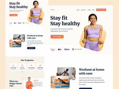 Fitness Landing Page fitness fitness landing page fitness website gym website landing page ui