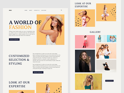 Fashion Landing Page design home landing page ui