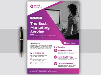 Corporate business flyer design branding business design graphic design motion graphics template vector worker