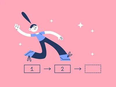 Step by step 2d business character colors design flat girl happy illustration illustrator ipad learn procreate shape step team ui vector work