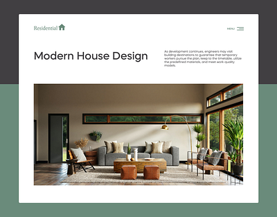 Modern House / Interior Design Website Design branding business website design elementor elementor pro interior design landing page minima minimal website minimalist modern house modern website ui ui design ux web web design web designer wordpress