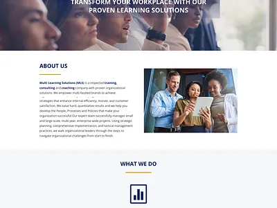 Multi Learning Solutions Website design responsive design ui ux design web web design web development