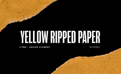 Free download 4x Yellow Paper Design Element design paper ripped torn