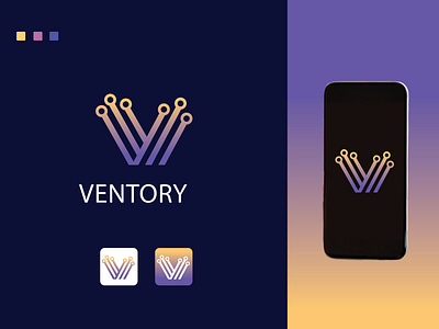 VENTORY app logo crypto logo fiverr designer logo designer security logo web logo