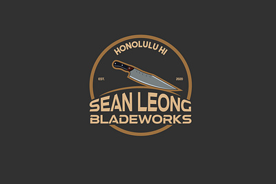 Sean Leong Bladeworks 2d adobe illustrator art blade brand branding brown design designer graphic graphicdesign hawaii honolulu illustration job knife logo ui ux vector