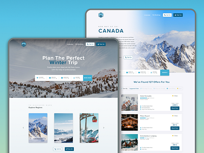 Arctic Travels - Winter Vacations app design clean concept creative design figma flat graphic design simple ui ui design uidesign uiux user experience user interface ux web web design webdesign website