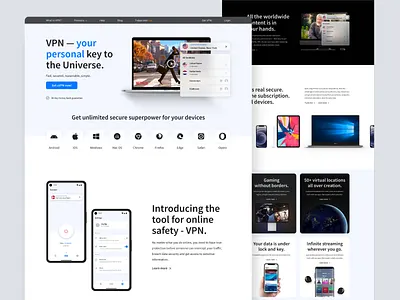 VPN Website Design ui ux web