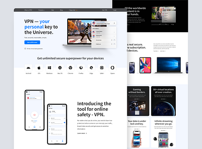 VPN Website Design ui ux web