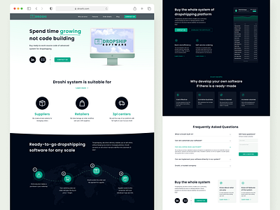 Dropshipping Landing Page social media ui ux web website