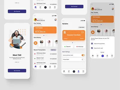Fintech Banking App app app design banking app design fintech fintech app mobile app prototype ui ux wireframe