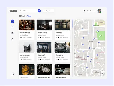 Vendor Location Web App app app design cross platform design finder location app locator app ui ux vendor web app