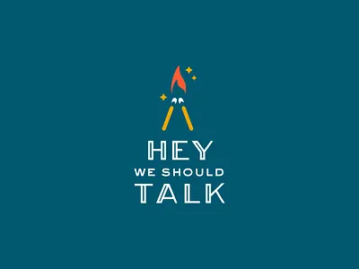 Hey We Should Talk Logo Option blog brand identity branding design graphic design illustrator logo matches vector