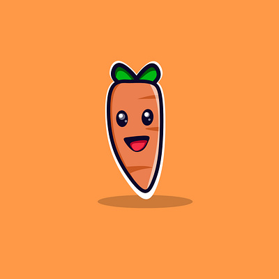 Vegetable Character: Cute Carrot smile cartoon character character cute cute character cute vegetable design graphic design illustration logo vector