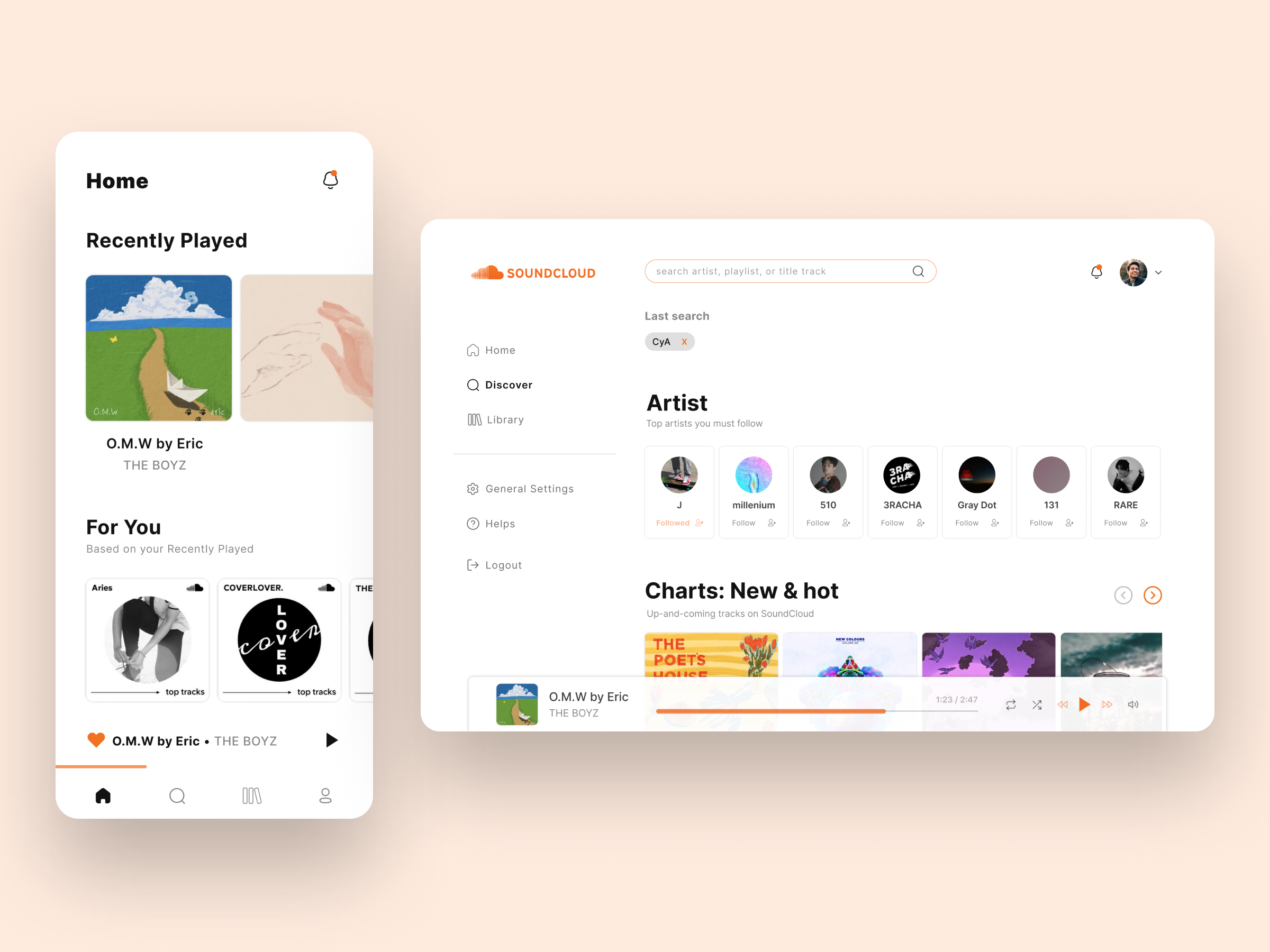 [Exploration] SoundCloud - Music Streaming Platform app casestudy design music platform soundcloud streaming typography ui ux webdesign