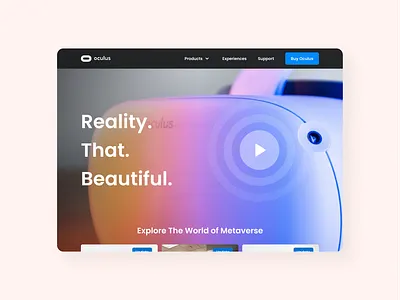 Daily UI | Day #073-Virtual Reality 073 daily ui daily ui 073 dailyui dailyui 073 facebook graphic design meta oculus oculus web oculus website ui virtual reality virtual reality web virtual reality website vr web web design website website design