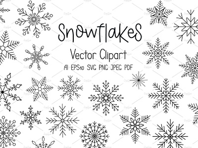 Snowflake Christmas Vector Clipart