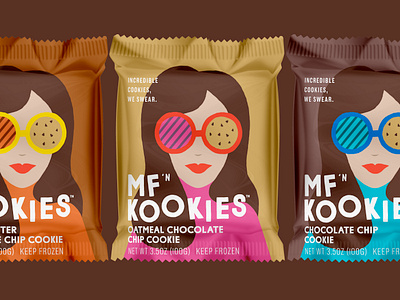 MF Kookies Packaging and Branding Design brand identity branding color palette design food packaging graphic design illustration logo packaging design typography vector