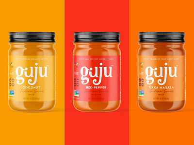 Guju Packaging and Brand Identity Design branding color palette design food packaging graphic design hand lettering logo packaging design typography