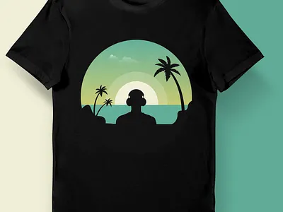 Summer + Beach + Music ❤️ adobe illustrator beach design graphic design illustration music summer tshirt ui ux vector
