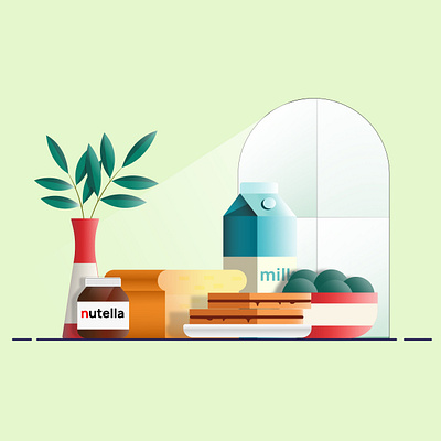 Breakfast is served..... app branding design graphic design illustration logo typography ui ux vector