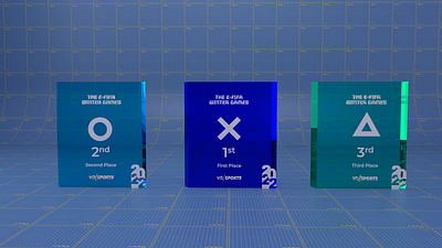 E-Gaming Trophy Concept 3d branding graphic design logo