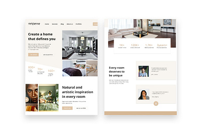 Interior decoration company web User Interface branding design graphic design illustration logo typography ui ux vector website