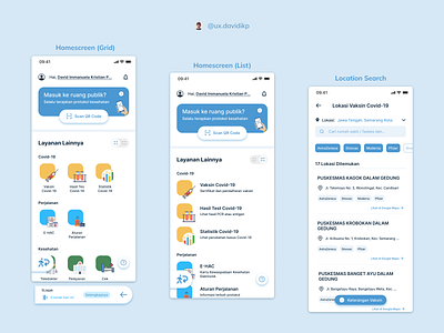 Peduli Lindungi App Redesign design mobile app ui ux