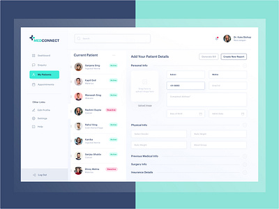 SAAS Product Screen :: UI Concept for Healthcare branding crm dashboard design illustration saas typography ui ux