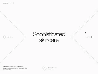 A.I. for better skin a.i. ai animation app appinterface artificial intelligence beauty clean cosmetics design interface medicine minimalistic si fi skincare typography ui ux web webapp