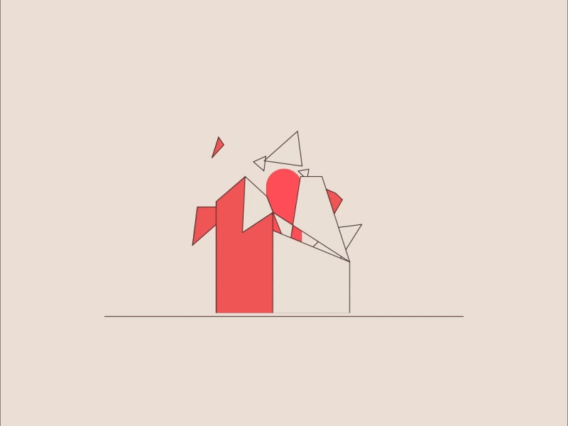 House Smash animation ball blue bounce building house motion red smash yellow zoom