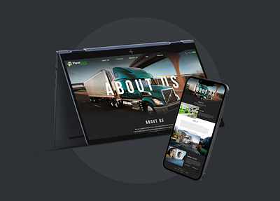 Fleet Care Group Inc. creative design design ui ux webdesign грузоперевозки логистика сша темные тона