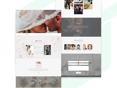 Tumul Wedding - Wedding Portfolio Website UI Design illustration