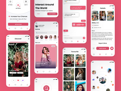 Dating App app design dating dating app figma mobile ui design uiux