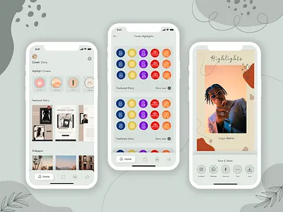 Story Cover App adobe xd app app design beautiful branding clean design instagram instagram banner instagram post instagram stories instagram template minimal social social app social media stories story ui xd